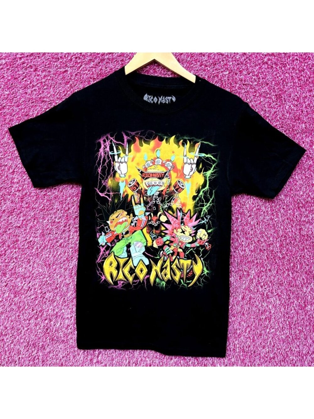 Rico Nasty Lightning Anime Soundcloud Rap Tee XS